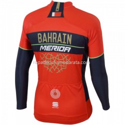 Maillot Manga Larga 2018 Bahrain Merida M001
