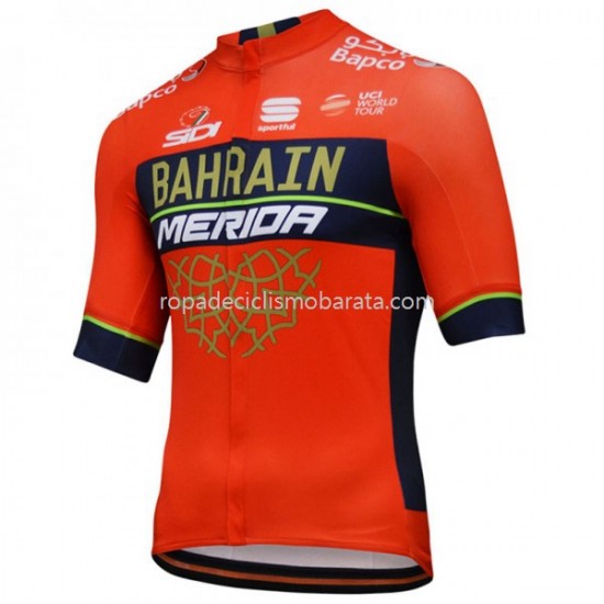 Maillot Manga Corta 2018 Bahrain Merida M001