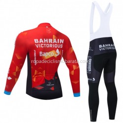 Maillot y Culotte Largos con Tirantes 2021 Team Bahrain Victorious M001