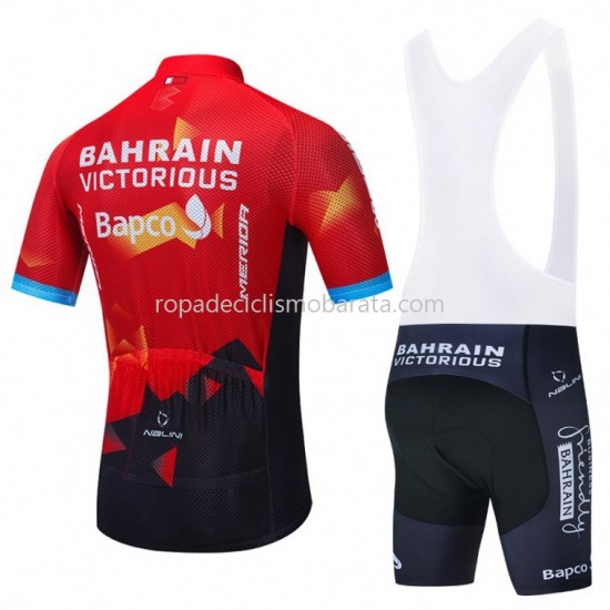 Maillot y Culotte con Tirantes 2021 Team Bahrain Victorious M001