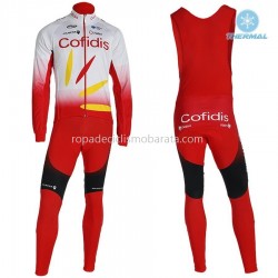 Invierno Maillot y Culotte Largos con Tirantes 2019 Cofidis Pro Team M001