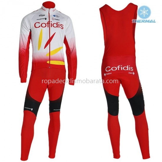 Invierno Maillot y Culotte Largos con Tirantes 2019 Cofidis Pro Team M001