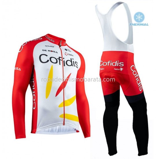 Invierno Maillot y Culotte Largos con Tirantes 2020 Cofidis Pro Team M001