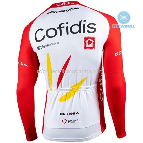 Invierno Maillot y Culotte Largos con Tirantes 2020 Cofidis Pro Team M001
