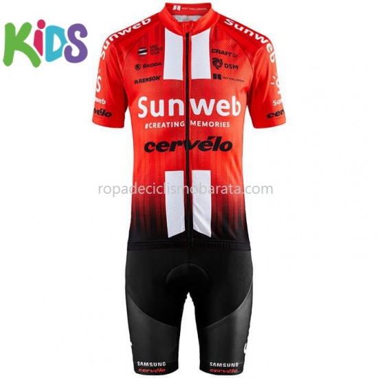 Maillot y Culotte Corto 2019 Team Sunweb Niños M001