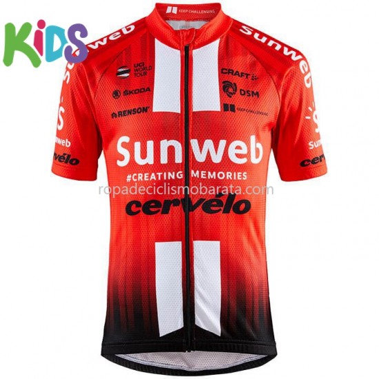 Maillot y Culotte Corto 2019 Team Sunweb Niños M001