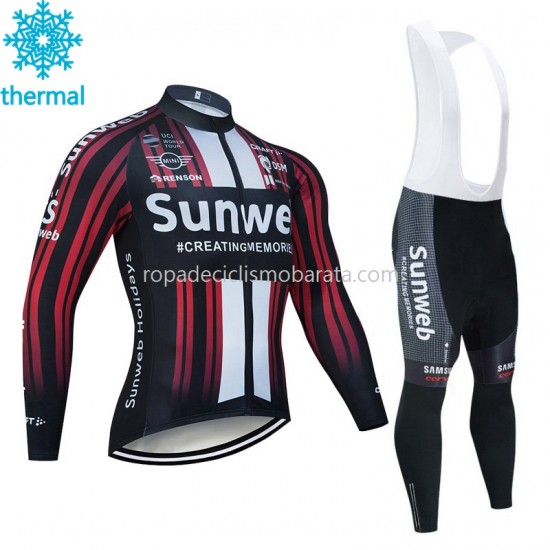Invierno Maillot y Culotte Largos con Tirantes 2020 Team Sunweb M003