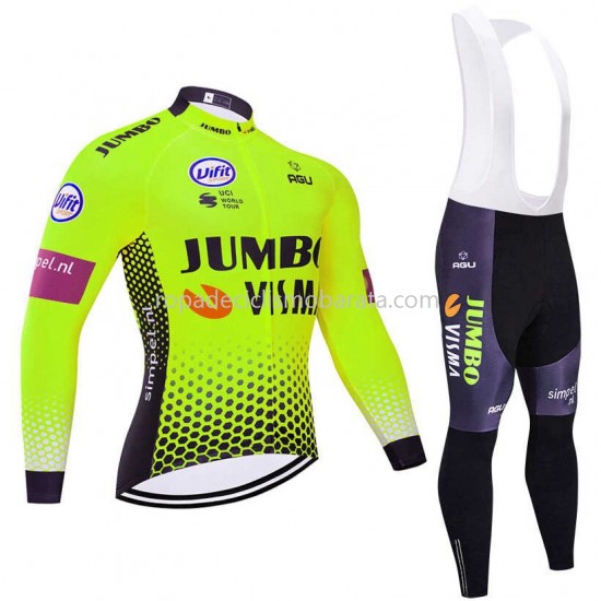 Maillot y Culotte Largos con Tirantes 2019 Team Jumbo–Visma M002