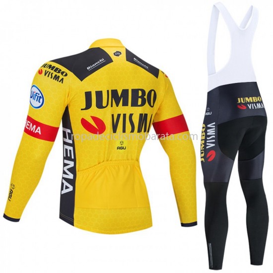 Maillot y Culotte Largos con Tirantes 2020 Team Jumbo–Visma M001