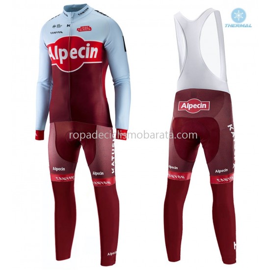 Invierno Maillot y Culotte Largos con Tirantes 2018 Team Katusha-Alpecin M001