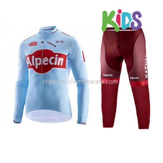 Maillot y Culotte Largos 2019 Team Katusha Alpecin Niños M001