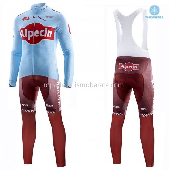 Invierno Maillot y Culotte Largos con Tirantes 2019 Team Katusha Alpecin M001