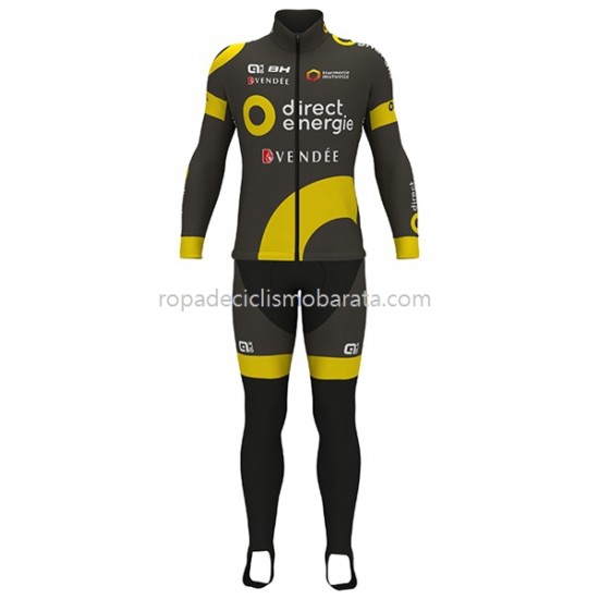 Maillot y Culotte Largos con Tirantes 2017 Direct Energie M001