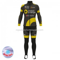 Invierno Maillot y Culotte Largos con Tirantes 2017 Direct Energie M001