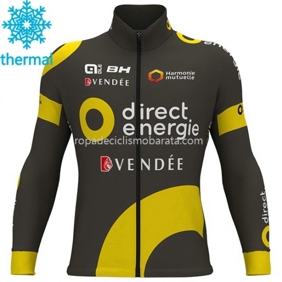 Invierno Maillot y Culotte Largos con Tirantes 2017 Direct Energie M001