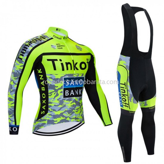 Maillot y Culotte Largos con Tirantes 2020 Tinkoff M001
