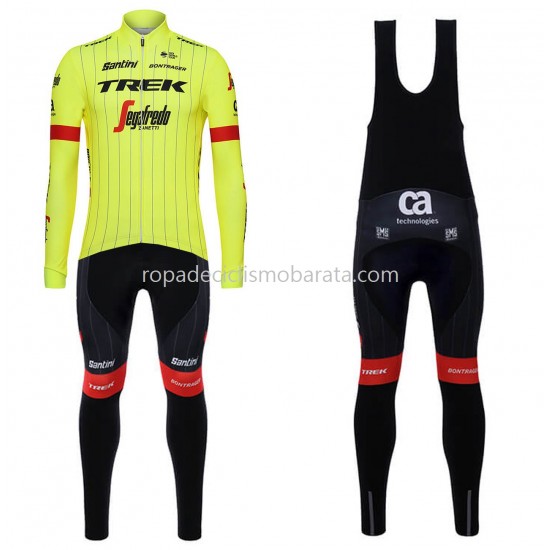 Maillot y Culotte Largos con Tirantes 2018 Trek-Segafredo M002
