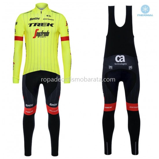 Invierno Maillot y Culotte Largos con Tirantes 2018 Trek-Segafredo M002