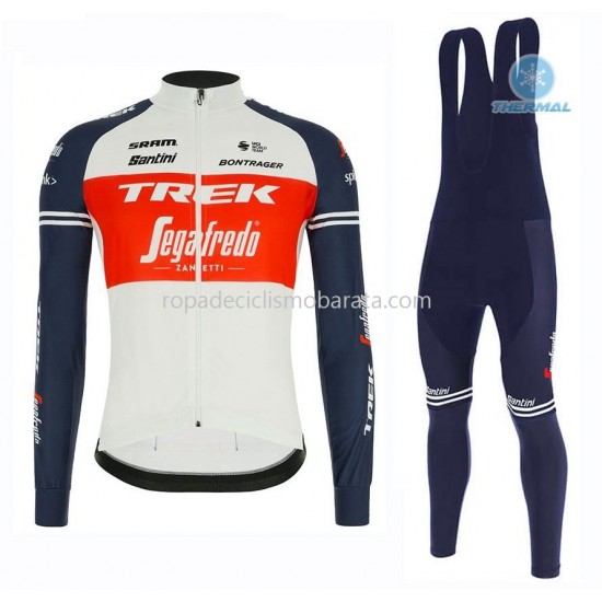 Invierno Maillot y Culotte Largos con Tirantes 2020 Trek Segafredo M001