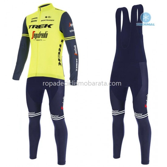Invierno Maillot y Culotte Largos con Tirantes 2020 Trek Segafredo M002