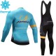 Invierno Maillot y Culotte Largos con Tirantes 2017 Astana Pro Team Mujeres M001