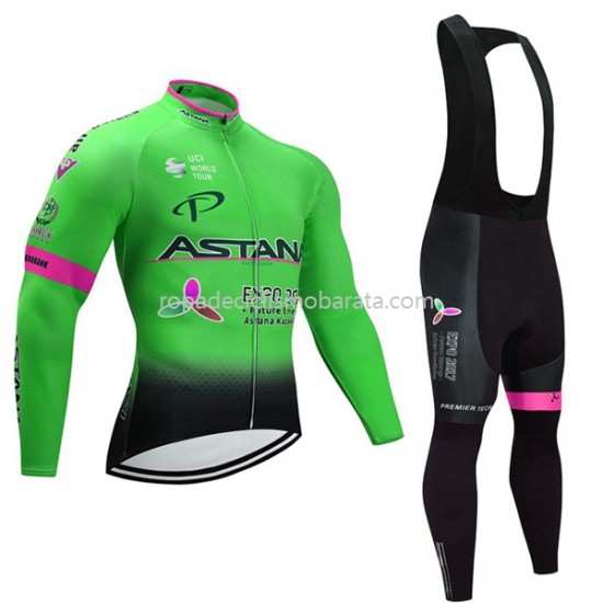 Maillot y Culotte Largos con Tirantes 2017 Astana Pro Team Mujeres M002