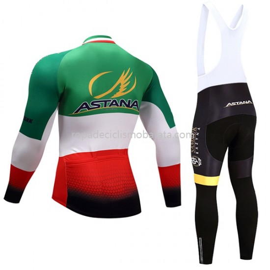 Maillot y Culotte Largos con Tirantes 2017 Astana Pro Team Mujeres M004