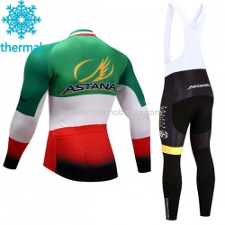 Invierno Maillot y Culotte Largos con Tirantes 2017 Astana Pro Team Mujeres M004
