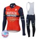 Invierno Maillot y Culotte Largos con Tirantes 2017 Bahrain Merida Mujeres M001