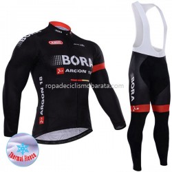 Invierno Maillot y Culotte Largos con Tirantes 2017 Bora-Hansgrohe Mujeres M003