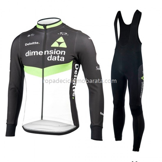 Maillot y Culotte Largos con Tirantes 2017 Dimension Data Mujeres M001