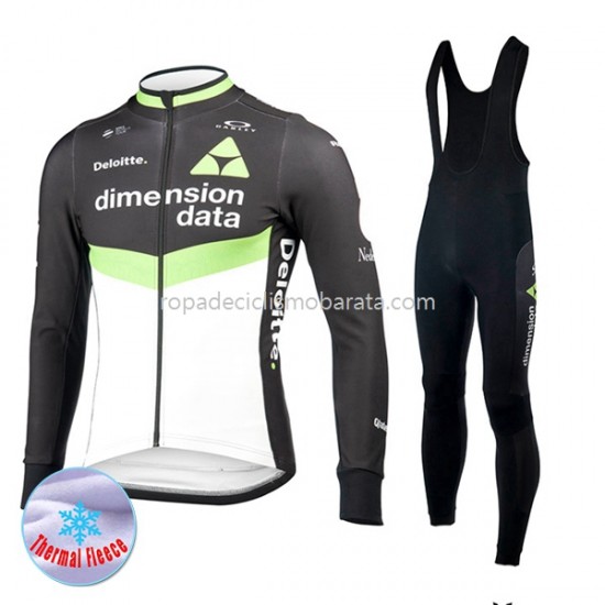 Invierno Maillot y Culotte Largos con Tirantes 2017 Dimension Data Mujeres M001