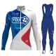 Maillot y Culotte Largos con Tirantes 2017 FDJ Mujeres M001