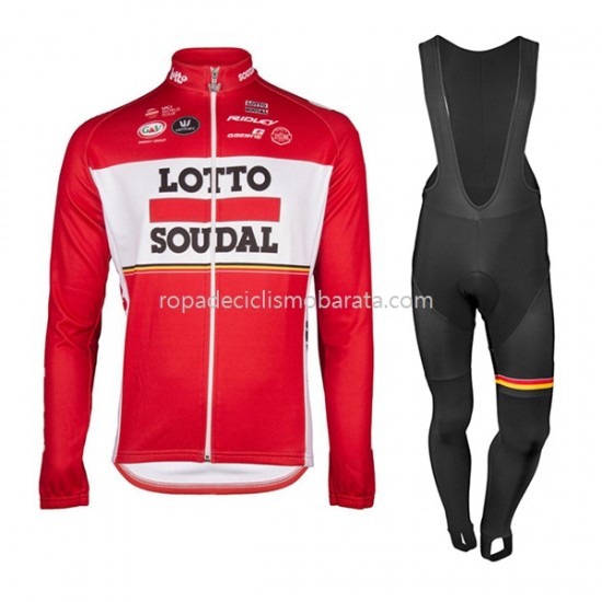 Maillot y Culotte Largos con Tirantes 2017 Lotto Soudal Mujeres M001