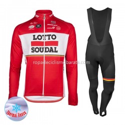 Invierno Maillot y Culotte Largos con Tirantes 2017 Lotto Soudal Mujeres M001