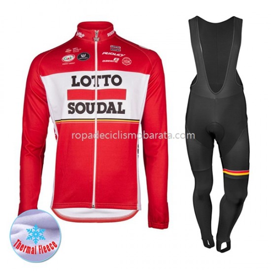 Invierno Maillot y Culotte Largos con Tirantes 2017 Lotto Soudal Mujeres M001