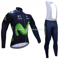 Maillot y Culotte Largos con Tirantes 2017 Movistar Team Mujeres M001