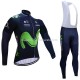 Maillot y Culotte Largos con Tirantes 2017 Movistar Team Mujeres M001