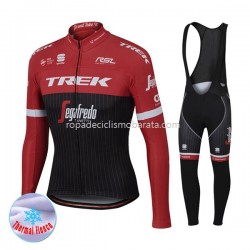 Invierno Maillot y Culotte Largos con Tirantes 2017 Trek-Segafredo Mujeres M001