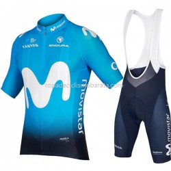 Maillot y Culotte con Tirantes 2018 Movistar Team Mujeres M001