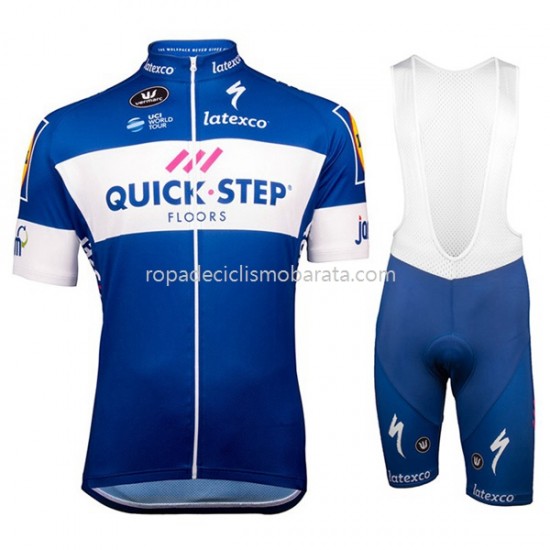 Maillot y Culotte con Tirantes 2018 Quick Step Floors Mujeres M001