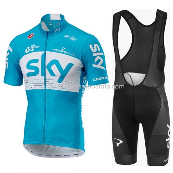 Maillot y Culotte con Tirantes 2018 Team Sky Mujeres M002