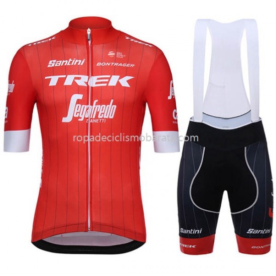 Maillot y Culotte con Tirantes 2018 Trek-Segafredo Mujeres M001