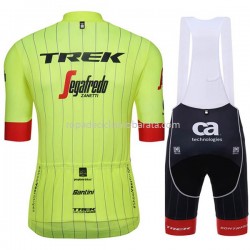 Maillot y Culotte con Tirantes 2018 Trek-Segafredo Mujeres M002
