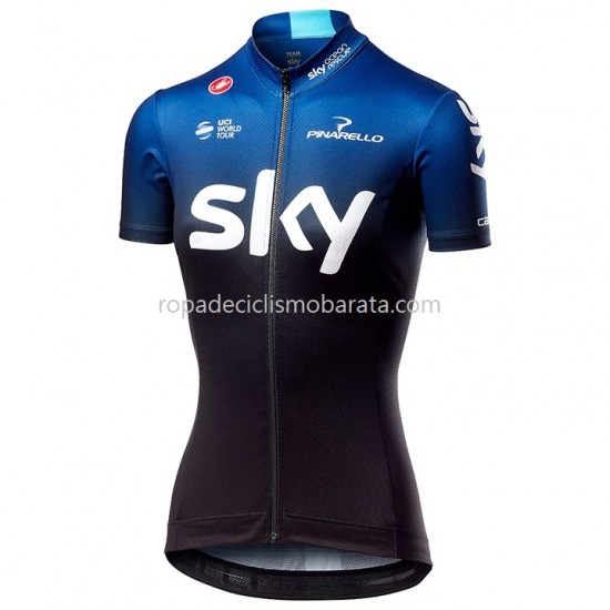 Maillot y Culotte Corto 2019 Team Sky Mujeres M001