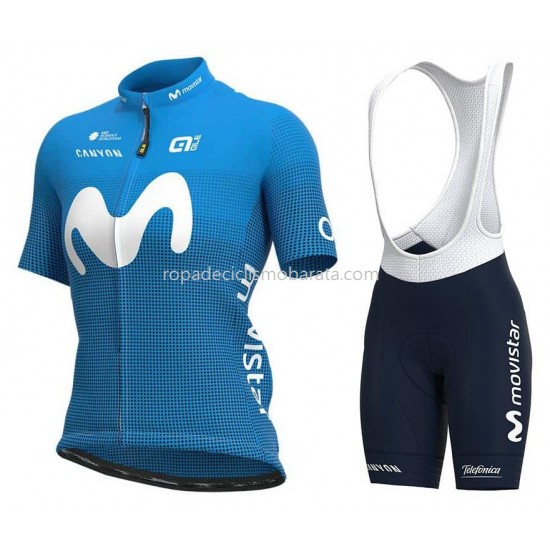 Maillot y Culotte con Tirantes 2021 Movistar Team Mujeres M001