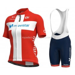 Maillot y Culotte con Tirantes 2021 Movistar Team Mujeres M002
